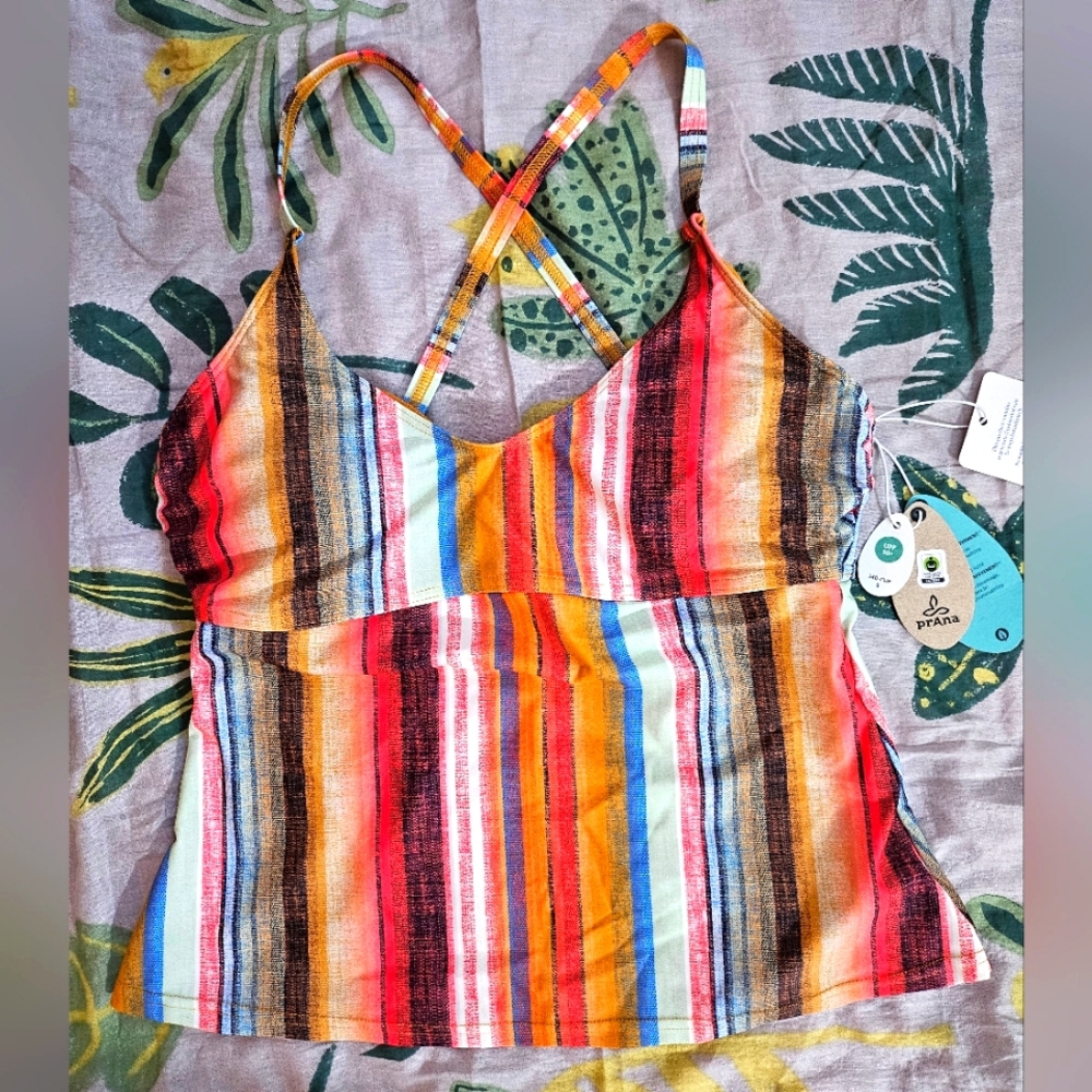 NWT Prana Tankini Top w/ Built In Support D-Cup, Size Small/34D ($80 MSRP)
